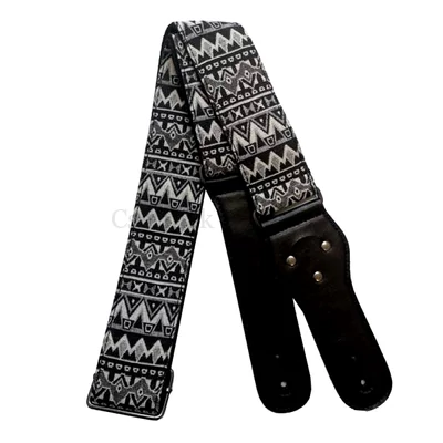 Gitárpánt, fekete, színes mintával J4