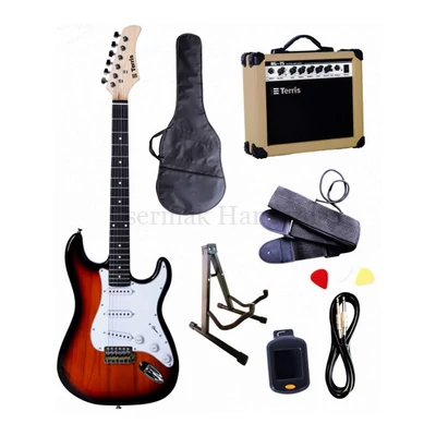 Elektromos gitár KÉSZLET Flight sunburst