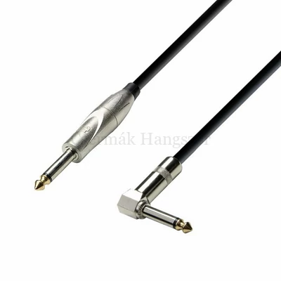 Hangszerkábell Adam Hall, 6,3 mm-es jack-mono-6,3 mm-es szögletes Jack-mono-kábel, 3 m