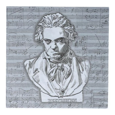 Szalvéta csomag, Beethoven arcképével, 20 darabos