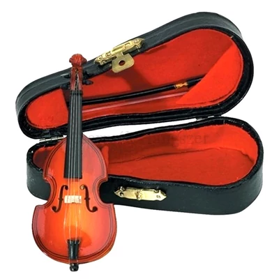 Miniatűr bőgő tokkal Gewa 11 cm.