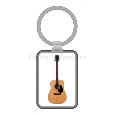Kulcstartó gitár mintával, fém