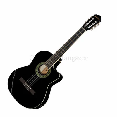  Elektro-Klasszikus gitár Harley Benton, fekete 