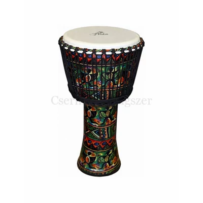Djembe, szines, zsinóros hangolással Djembe, szines, zsinóros hangolással