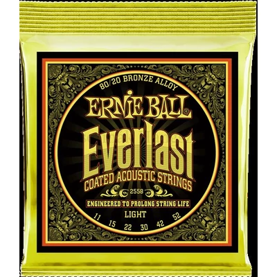 Akusztikusgitár húrkészlet Ernie Ball everlast coated bronze light 11-52