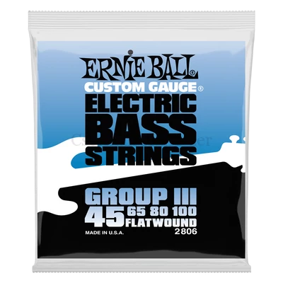 Basszusgitár húrkészlet Ernie Ball flatwound bass group iii 45-100