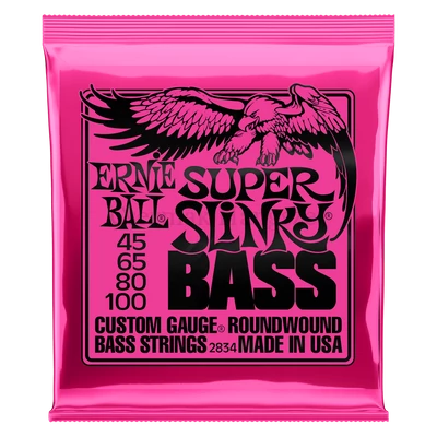Basszusgitár húrkészlet Ernie Ball Bass Super Slinky 45-100