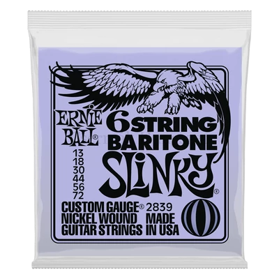 Bariton gitár húrkészlet Ernie Ball nickel wound slinky 13-72