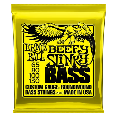 Basszusgitár húrkészlet Ernie Ball nickel wound beefy slinky  65-130