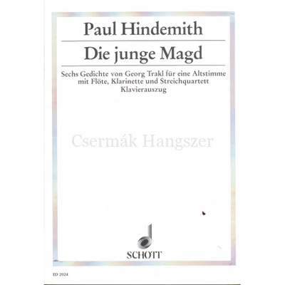 DIE JUNGE MAGD.SECHS GEDICHTE VON GEORG TRAKL FÜR EINE ALTSIMME MIT FL