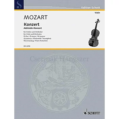 Mozart, Wolfgang Amadeus, Konzert D-Dur KV Anh. 294a (Adelaide-Konzert)