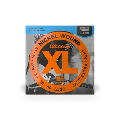 Elektromosgitár húrkészlet D'Addario 10-49 Jazz Extra Light, XL Nikkel