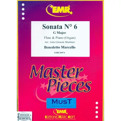SONATA NR.6 IN G MAJOR FLUTE AND PIANO/ORGAN  ARR.:JOHN GLENESK MORTIM