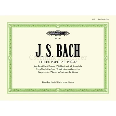 Bach, Johann Sebastian, Three Popular Pieces arr. Piano Duet (Jesu Joy, Sheep May Safely Graze, Wachet Auf)