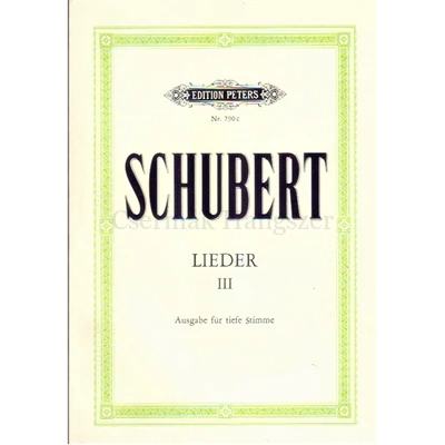 LIEDER III.AUSGABE FÜR TIEFE STIMME