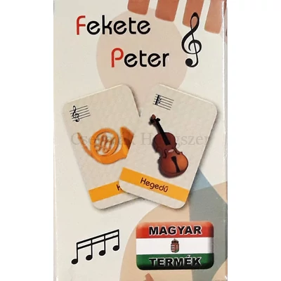 Kártyajáték, hangszerképes Fekete Péter