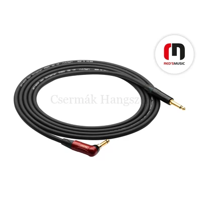 Gitárkábel, kapcsolós Neutrik pipa Jack 6,3 mono - Neutrik Jack 6,3 mono, 3 m standard