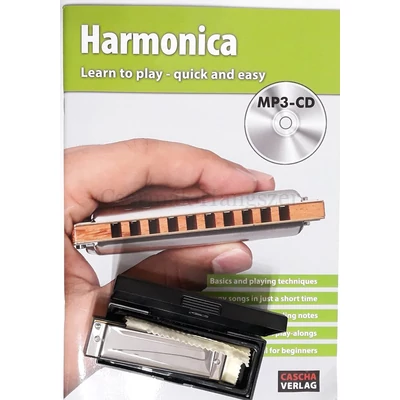 Szájharmonika Casha C+ Szájharmonika iskola angol nyelvű + CD
