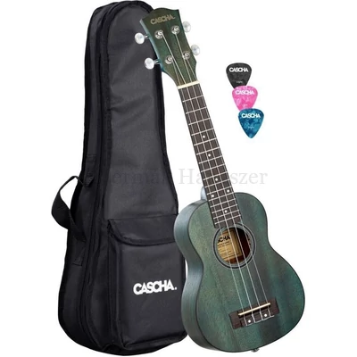 Ukulele szoprán,Prémium Aquamarine + tok + 3 pengető