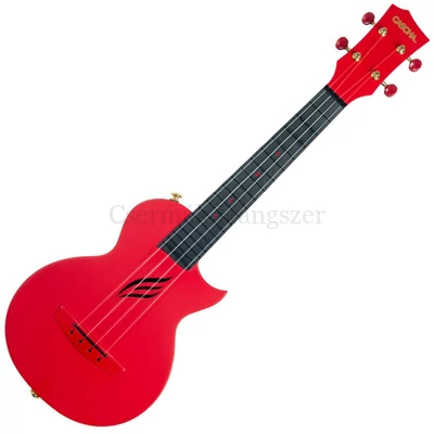 Ukulele készlet carbon háttal, piros + kemény tok+pánt+hangoló+pengetők