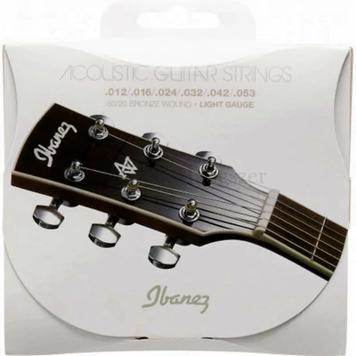Akusziikusgitár húrkészlet Ibanez, 80/20 bronz, Custom Light 011-052