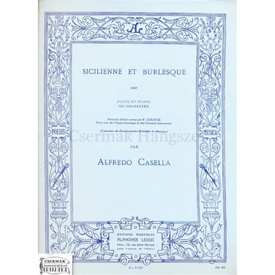 SICILIENNE ET BURLESQUE POUR FLUTEET PIANO