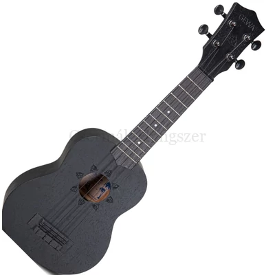 UKULELE koncert, fekete, bélelt tokkal