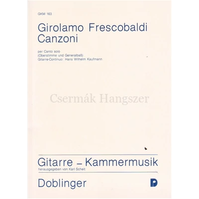 CANZONI PER CANTO SOLO UND GITARRE-CONTINUO