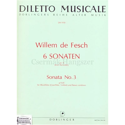 6 SONATEN OP.8. NO.3.G-MOLL FÜR BLOCKFLÖTE (QUERFLÖTE,VIOLINE) UND B.C