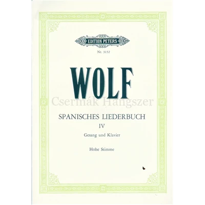 SPANISCHES LIEDERBUCH IV. GESANG UND KLAVIER  HOHE STIMME