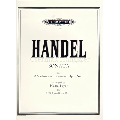 SONATA OP.2 NO.8.FOR 2 VIOLINS ANDCONTINUO