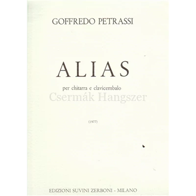 ALIAS  PER CHITARRA E CLAVICEMBALO