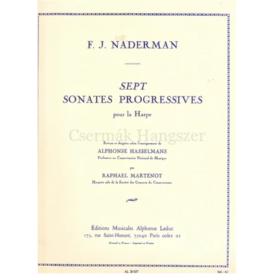 7 SONATES PROGRESSIVES POUR LE HARPE