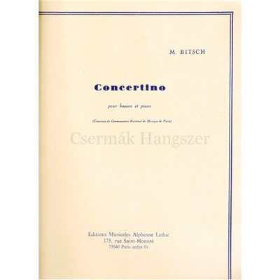 CONCERTINO POUR BASSON ET PIANO