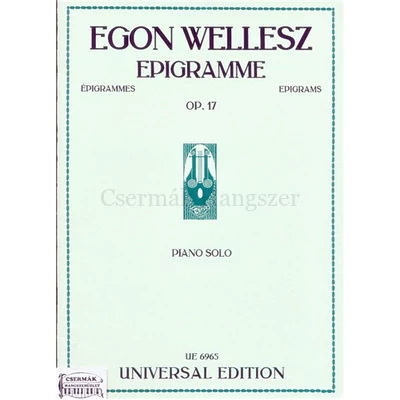 EPIGRAMME OP.17  PIANO SOLO