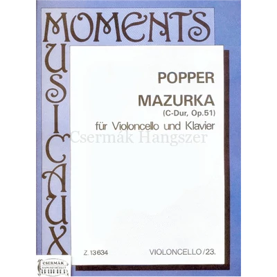 MAZURKA (C-DUR, OP.51) GORDONKÁRA ÉS ZONGORÁRA
