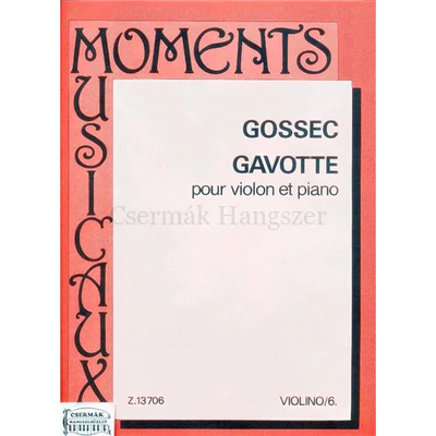 GAVOTTE  HEGEDŰRE ÉS ZONGORÁRA