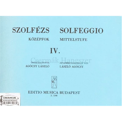 SZOLFÉZS KÖZÉPFOK IV.