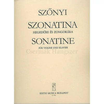 SZONATINA HEGEDŰRE ÉS ZONGORÁRA