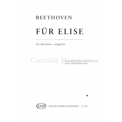 FÜR ELISE ZONGORÁRA  WOO 59.