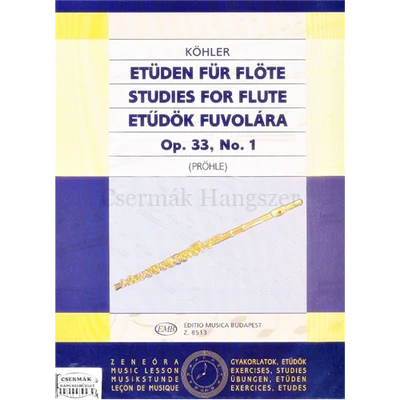 ETŰDÖK FUVOLÁRA OP.33.NO.1./PRŐHLE/