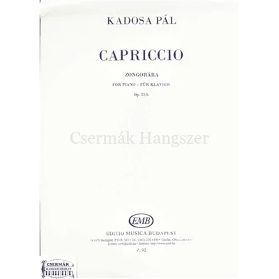 CAPRICCIO ZONGORÁRA OP.23/H