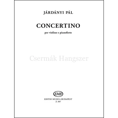 CONCERTINO HEGEDŰRE ÉS ZONGORÁRA