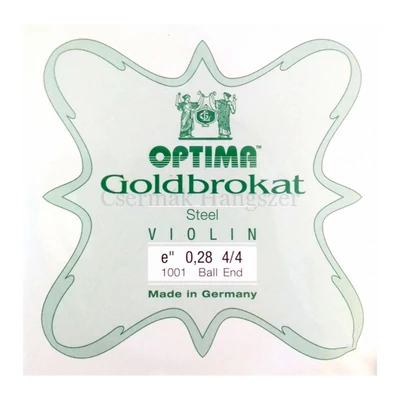 Hegedűhúr Lenzner Goldbrokat E golyós 0,26  L1001  25624