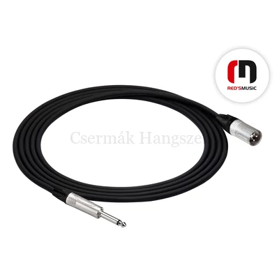 Mikrofonkábel 3 m XLRM-JACK 6.3, Standard Mic Neutrik 