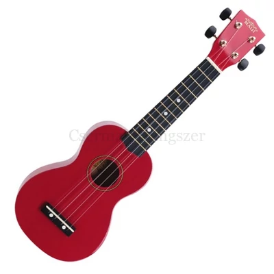 Ukulele Maui piros szoprán tokkal