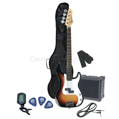 Basszusgitár KÉSZLET SB + erősítő + tok + pánt + kábel + 3 pengető