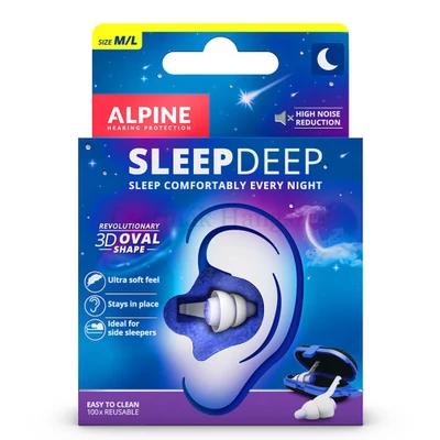Füldugó Alpine SleepDeep alváshoz, tanuláshoz M/L méret