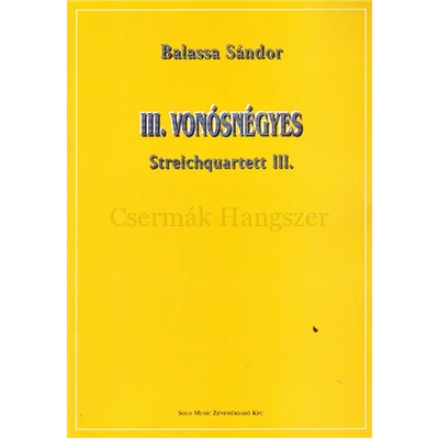 III.VONÓSNÉGYES OP.130.PARTITÚRA