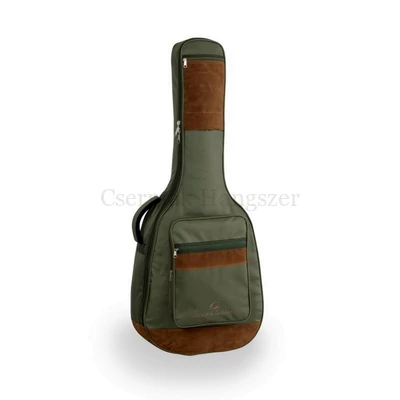Klasszikusgitár tok, zöld, 10 mm szivacsos 